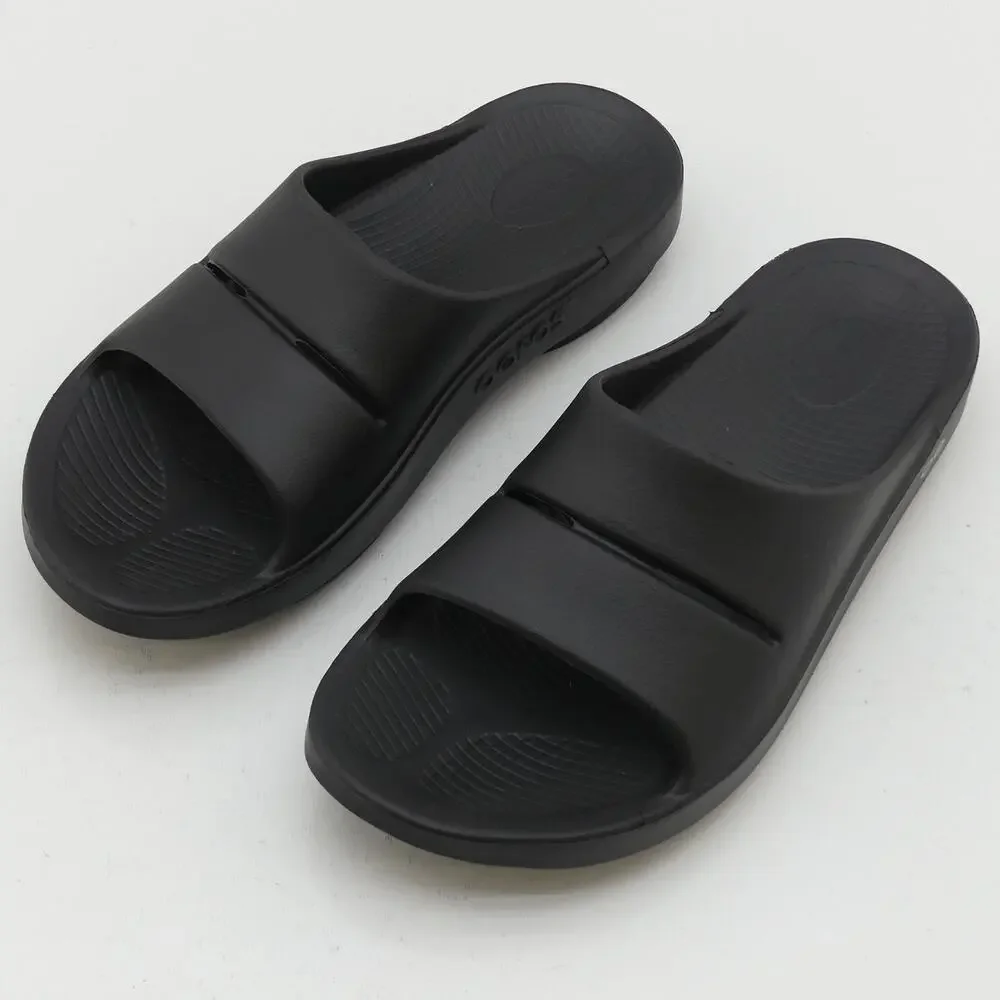 OOFOS OOahh Recovery Sandals Black Men's 12 Women's 14 Slide Slip On Comfort